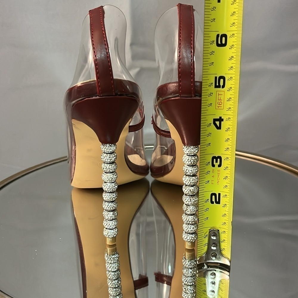 FASHION NOVA women’s size 8.5 stiletto high heels. Clear see through… EUC - Picture 7 of 14